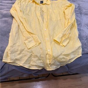 GAP Light Yellow Linen Shirt